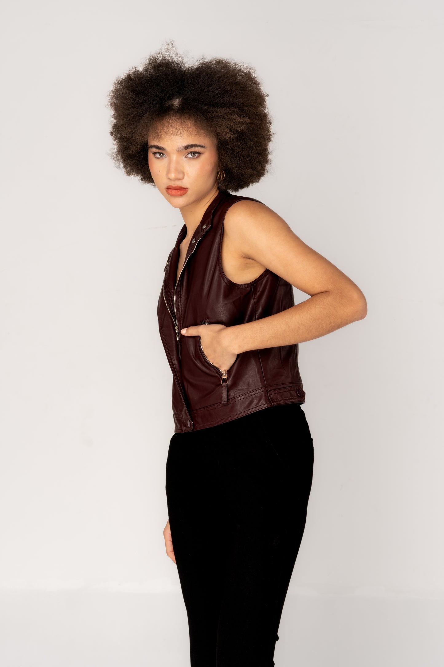 Amelia Faux-Leather Vest